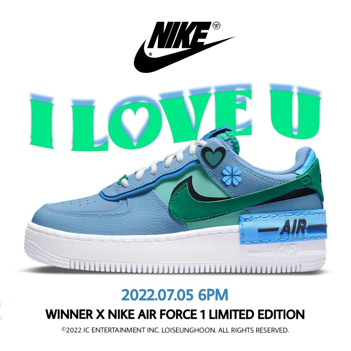 loiseunghoon's tweet photo. 🍀 WINNER X NIKE AIR FORCE 1 LIMITED EDITION 🍀

🗓️2022.07.05 6PM

#WINNER_COMEBACK_D7
#WINNER #위너 @yginnercircle @yg_winnercity https://t.co/x3zFC1x2VG