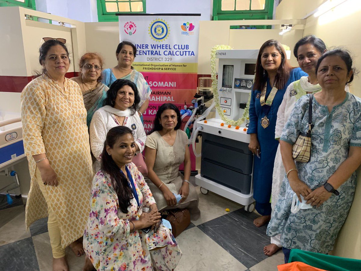 InnerwheelI's tweet photo. *IWC Central Calcutta*
District *329*
President : *Mridu Somani*
DC : *Jyoti Mahipal*
Project  : *Anaesthesia Workstation*
Cost : *775000/-*
Beneficiries: *2000*
Sheroes Category :  *H* https://t.co/fuJtc1o5BP