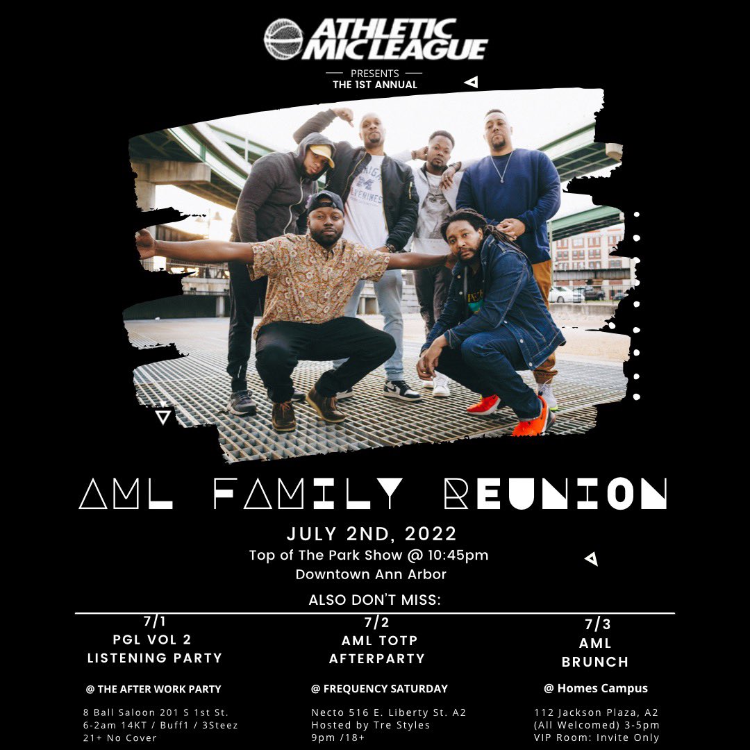 AML Family Reunion this weekend at the crib! Our first show together in 13 years 🙌🏾 <a href="/MicLeagueKings/">Athletic Mic League</a>