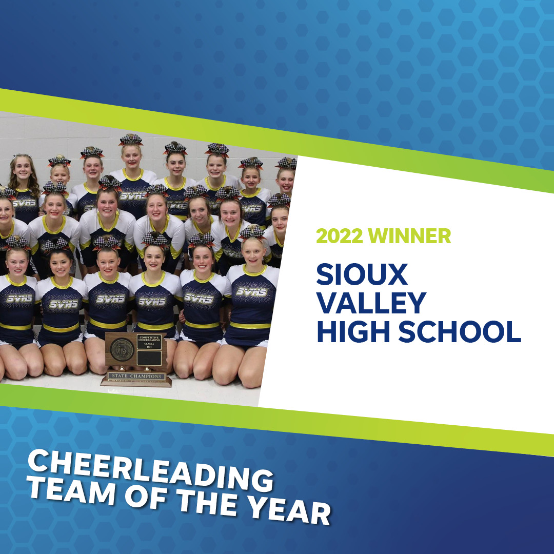 ArgusSports's tweet photo. Congratulations to South Dakota High School Sports Awards cheerleading team of the year Sioux Valley! https://t.co/nmneXbMT16