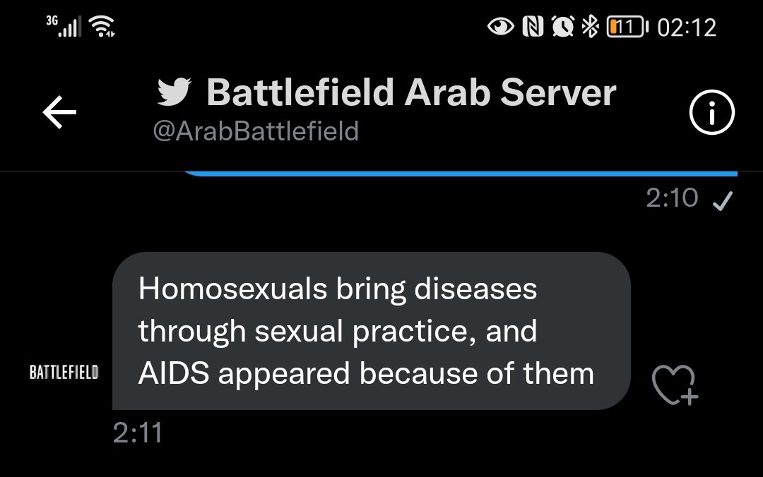 SuperGiraffeMan's tweet photo. Hey yo @TwitterSupport what qualifies as hate speech in a DM?
Does receiving anti-gay DM's from @ArabBattlefield count? https://t.co/MDAl2HPGPc