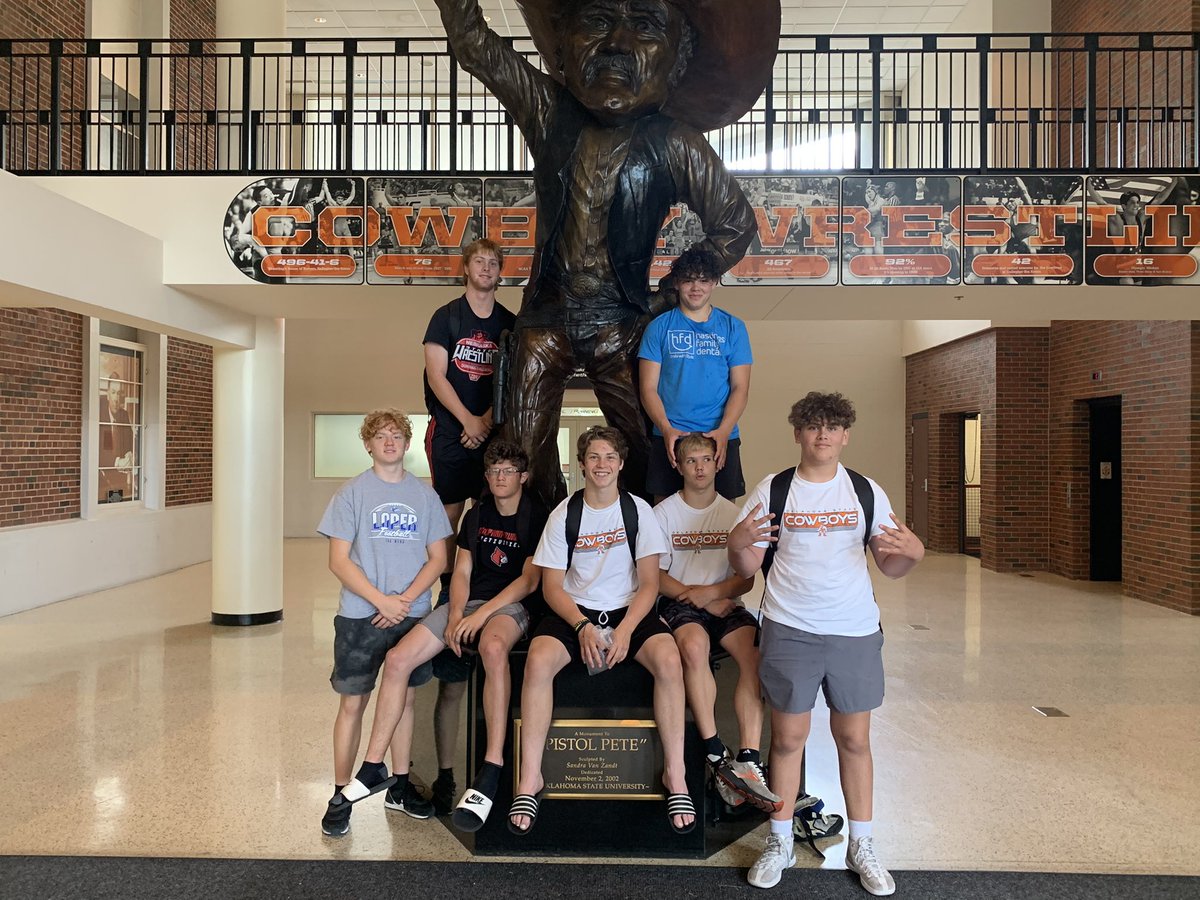 DTWRESTLE's tweet photo. We attended to OSU Wrestling Camp this past week.  We learned some great technique and each wrestler had 10-15 matches! https://t.co/rdD7Vd2bXC