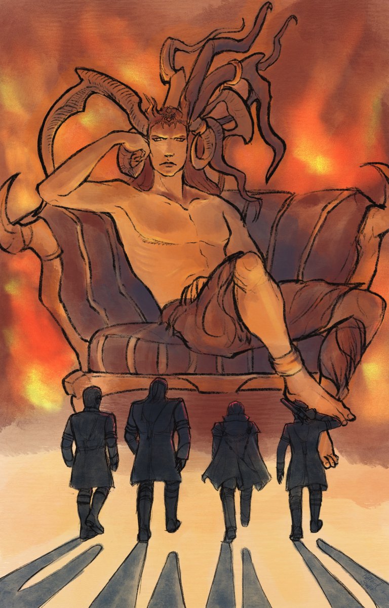 Facing Ifrit... I made this piece for the <a href="/TMINE_vid/">Too Much Is Never Enough</a>
 project and can finally share! 🥺 This project pushed my boundaries, and I'm happy with how it turned out.