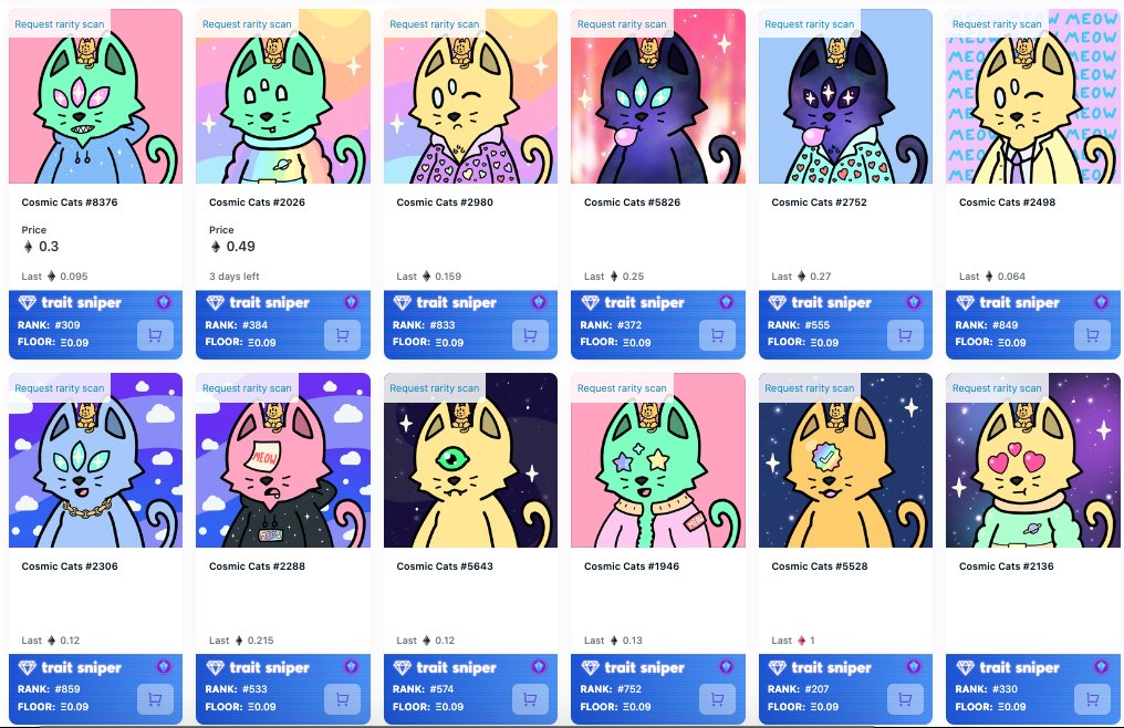 LuckyCatCosmics's tweet photo. Look at this pile of diamonds on the Lucky Cat floor! The supply shock leading up to the #cosmicverse mint on July 15th is extreme right now, ive never seen so few listings for a lucky cat and on top of that the floor has held strong. LFG!

#GetCosmic #CosmicGuardians #NFTs https://t.co/5N8r4mTr63