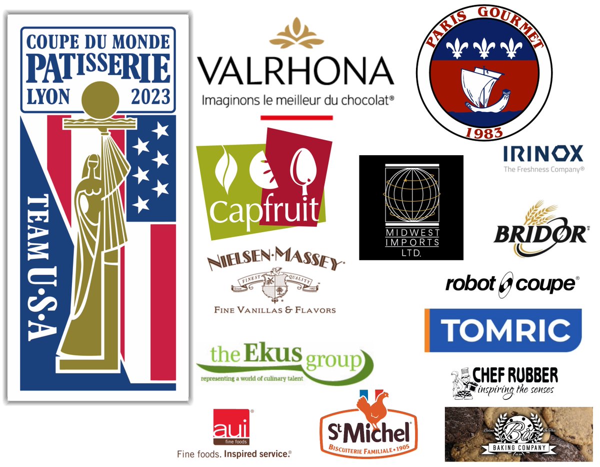 What makes us successful? These amazing sponsors: 
<a href="/valrhonausa/">Valrhona USA</a> #capfruit <a href="/NielsenMassey/">Nielsen-Massey</a> @EkusGroup #midwestimports <a href="/AUIFineFoods/">AUI Fine Foods</a> <a href="/ParisGourmetNY/">Paris Gourmet NY</a> <a href="/IrinoxUSA/">Irinox North America</a> #stmichel <a href="/Bridor_EN/">Bridor</a> #RobotCoup <a href="/chefrubber/">Chef Rubber</a> <a href="/TomricSystems/">Tomric Systems, Inc</a> <a href="/BitBaking/">Bit Baking Co.</a> <a href="/PastryTeamUSA/">Pastry Team USA</a> <a href="/CMP_Lyon/">CoupeMondePâtisserie</a> #pastryteam #teamusa #pastry