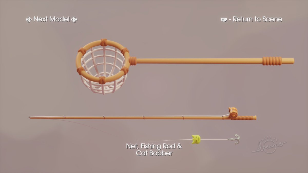 TimeSpentWhere's tweet image. I added a model viewer to my Dragon scene and I'm really pleased with how it turned out. The cute cat fisherman and his leaf shaped boat are my favourites. @mediamolecule #MadeInDreams #DreamsPS4 #3dart #characterdesign