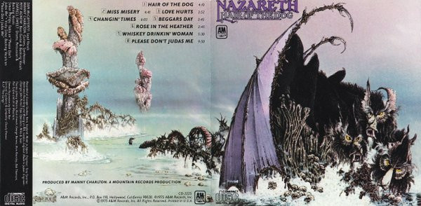 #AlbumCoverObjects  Fantasy
Nazareth-Hair of the Dog (1975)
It looks like a 3 headed dog, so I'm going with fantasy.  One of my top 5 favorite albums.  The Scottish rock band gives us the classic Hair of the Dog, Miss Misery and their cover of Love Hurts. Great album.