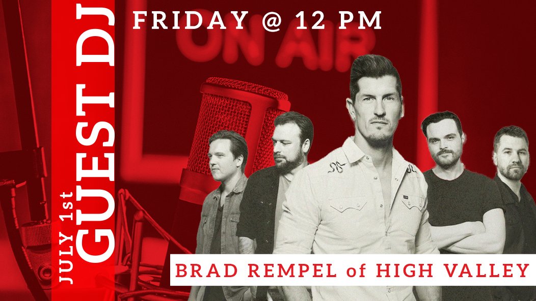 Country1071's tweet photo. Weโve invited one of our best experts to be our July 1st special Guest DJ!๐๐ป
@HIGHVALLEY's Brad Rempel will be here playing the songs he loves and sharing great stories. It all starts Friday @ 12pm!
.
.
#GuestDJ #July1st #LongWeekend #COUNTRY #Music #CountryMusic #HighValley https://t.co/2EZjRZ4DfJ
