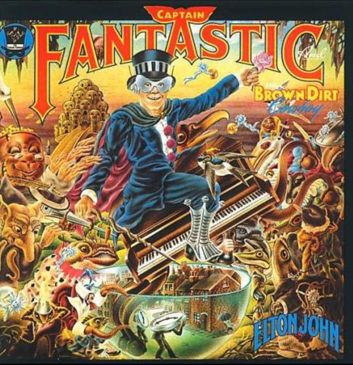 #AlbumCoverObjects
Day 28 - Fantasy scene

'From the end of the world to your town.'

Captain Fantastic and the Brown Dirt Cowboy -
Elton John

Title track
youtu.be/TYgokXvaLRk

Someone Saved My Life Tonight
youtu.be/A-2vN3YJ29k

Bitter Fingers
youtu.be/yWqwHdFrOX4