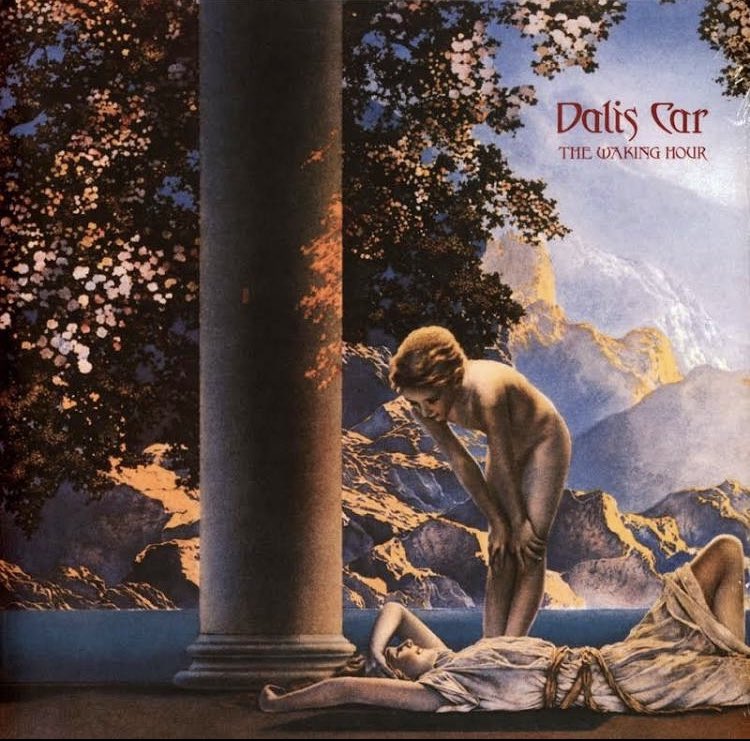 #AlbumCoverObjects
Day 28 : Fantasy Scene
Dalis Car 
: The Waking Hour • 1984
open.spotify.com/album/7iuijPrn…
Mick Karn and Peter Murphy created a unique gem with cover art perfectly for it. The painting used is Daybreak by Maxfield Parrish.