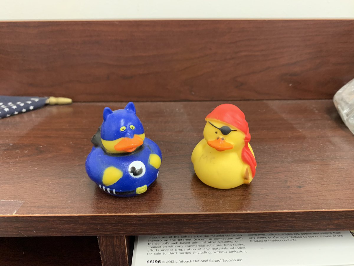 As I get ready to make the next move restorative duck (right) & the blue mallard (left) have helped students @HTSD_Grice work out challenges using restorative practices. These guys help our community have authentic conversations that I will never forget.