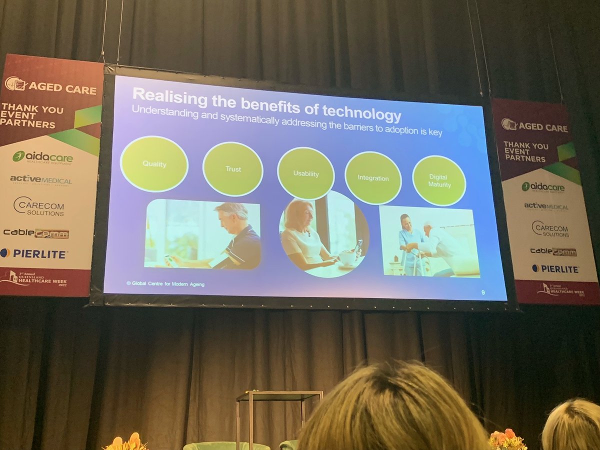 GCMA CEO Julianne explained that, in order to realise the benefits of new technologies, providers must first understand and address the main barriers to adoption. #QHW #ModernAgeing #Gerontechnology