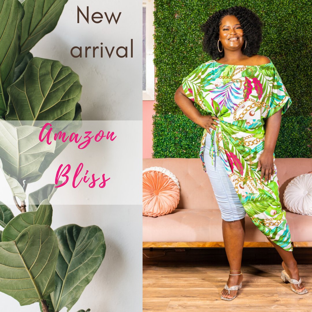 LyfeStylzplus's tweet photo. Beauties the Amazon Bliss Tunic is new to the site and its absolutely giving us an abundance of Summer vibes. This look is so breezy and playful and will have you feeling lie a tropical drink of some sort needs to be in hand.

We have the looks covered for you, just make the plan https://t.co/rcBkgR3SUv