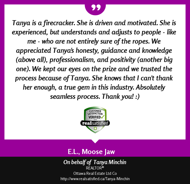 Words honestly can't express just how much these words mean to me!  realsatisfied.ca/Tanya-Minchin via <a href="/realsatisfied/">RealSatisfied</a>