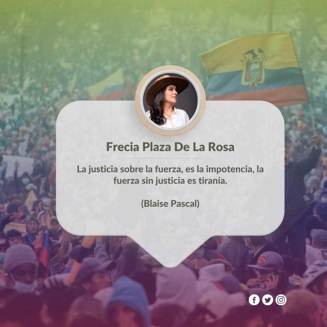 Frecia Plaza (@freciaplaza) on Twitter photo Vivimos momentos difíciles en nuestro país, es necesario que los gobernantes busquen un equilibrio, que permita alcanzar una verdadera justicia social.
Recordemos que el uso de la fuerza sin justicia... ¡ES TIRANÍA!
#EcuadorEsGenteBuena #EcuadorEsGenteDePaz 
#Ecuador Vivimos momentos difíciles en nuestro país, es necesario que los gobernantes busquen un equilibrio, que permita alcanzar una verdadera justicia social.
Recordemos que el uso de la fuerza sin justicia... ¡ES TIRANÍA!
#EcuadorEsGenteBuena #EcuadorEsGenteDePaz 
#Ecuador