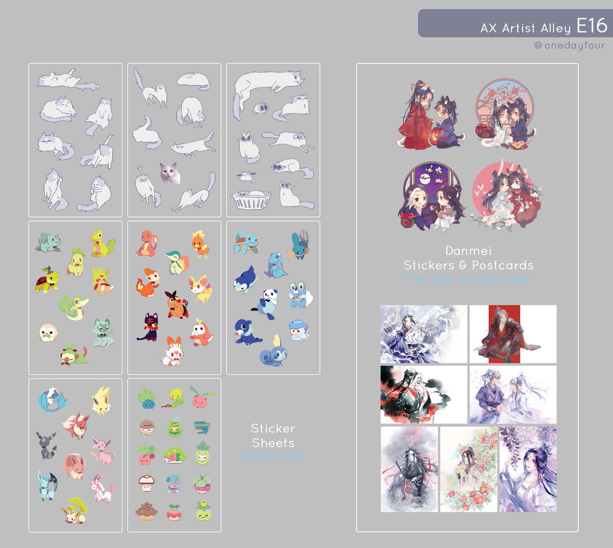 Wheezes, I'm catalogue ready early!!!! Visit me at E16 in the artist alley! 🥳🥳 

Some items won't be displayed, feel free to ask 

#AX2022ArtistAlley