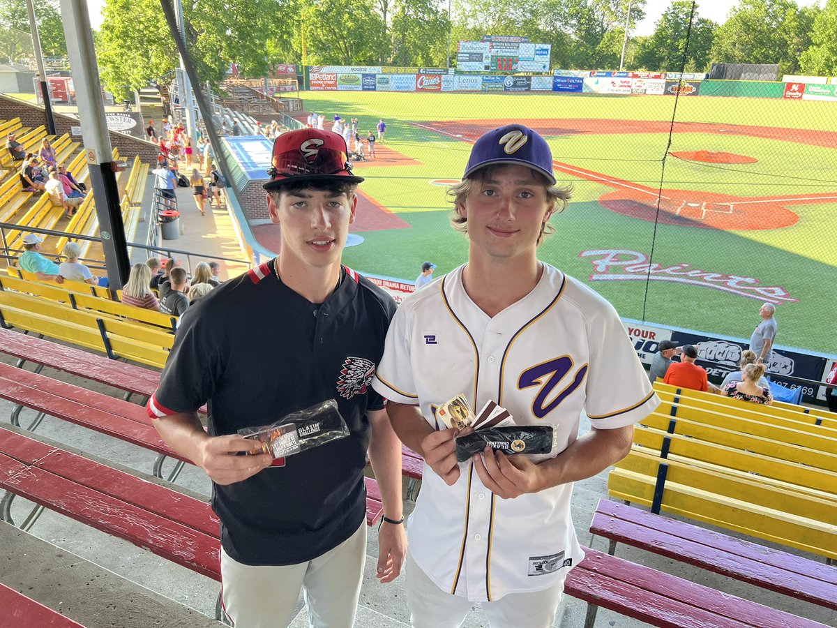 SOSAOhio's tweet photo. Here’s our MVPs from our Fourth Annual Spring All-Star Games: @fairfield_lions’ @CaitlynQuickle, Southeastern’s @ErinR_11, @EHS_Baseball_5’s @WyattHaupt, @VHSBaseball3’s @GeorgeArnett9, @TIGERTOWN13’s @JaseHurd and @UniotoBaseball’s @LandynPatterso3. https://t.co/oRMna9bux0