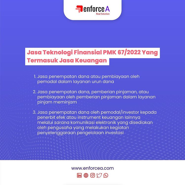 EnforceA_info's tweet photo. Tidak hanya mengatur tentang jenis jasa yang terutang PPN saja, tetapi juga mengatur mengenai jasa yang dibebaskan PPN sesuai dengan pasal 16B UU PPN s.t.d.t.d UU HPP.

Apa sajakah yang dibebaskan PPN tersebut? Yuk simak postingan ini!

#enforcea #petacreative https://t.co/3g9AFCQham