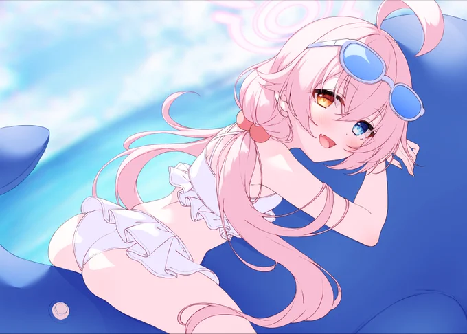 #ブルアカ #ブルーアーカイブ 
水着ホシノさん途中。 