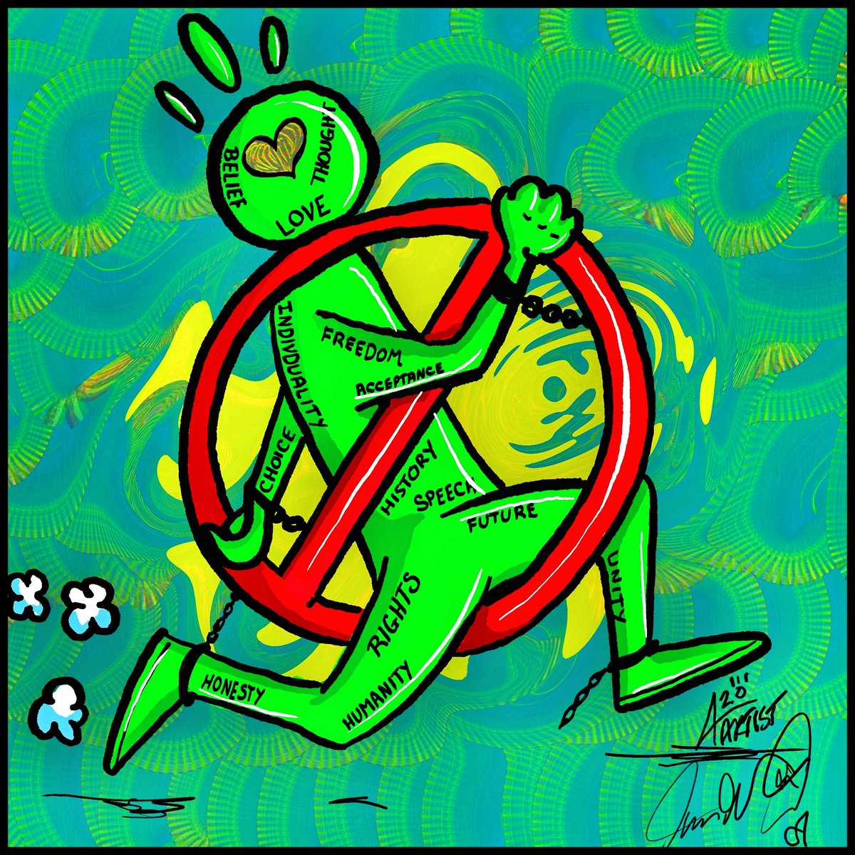 The420Artist's tweet photo. You can't legislate your personal morality. #equality #rights #art #love #cartoon #endracism #endhate #endviolence https://t.co/MuKYOQd0fd