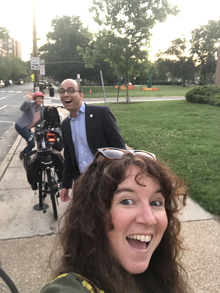 This @ARHA39 and @AlexandriaVAGov City Council Joint Work Session brought to you by multi-modal transit!  (Goofy smiles sold separately.) #rideabike #Ebike #capitalbikeshare #dressforthedestination