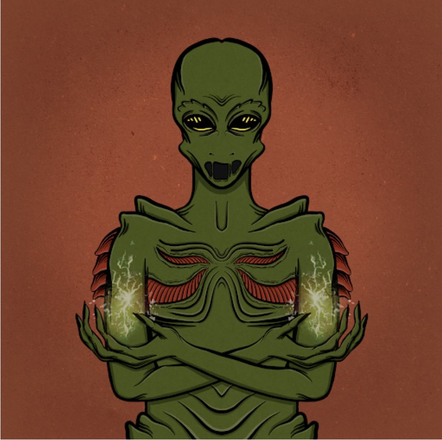 stone_eth's tweet photo. Love the aliens. Thanks for the season 2 air drop!! @WomenandWeapons @NFTSaraBaumann https://t.co/jpmH615GSq