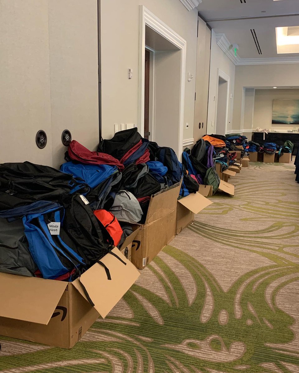 TurtleandHughes's tweet photo. At the #womeninindustry @naed_org conference, we joined industry colleagues in packing 520 backpacks full of supplies for kids in need from the Lee County school district of Ft. Meyers. A great way to kick off the week &amp; give back 🙏👍 #naed #ingratitude #leadership https://t.co/xNFtPS9cRS
