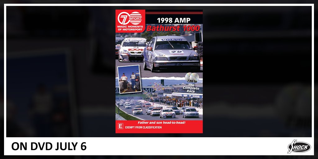 shockau's tweet image. 1998 AMP BATHURST 1000 featured some of the best Super Touring drivers and teams from around the world. Included in this release is the full race day telecast, including the pre-race festivities.

ON DVD JULY 6 📀

🛒 Shop it here: bit.ly/3u6G3ws