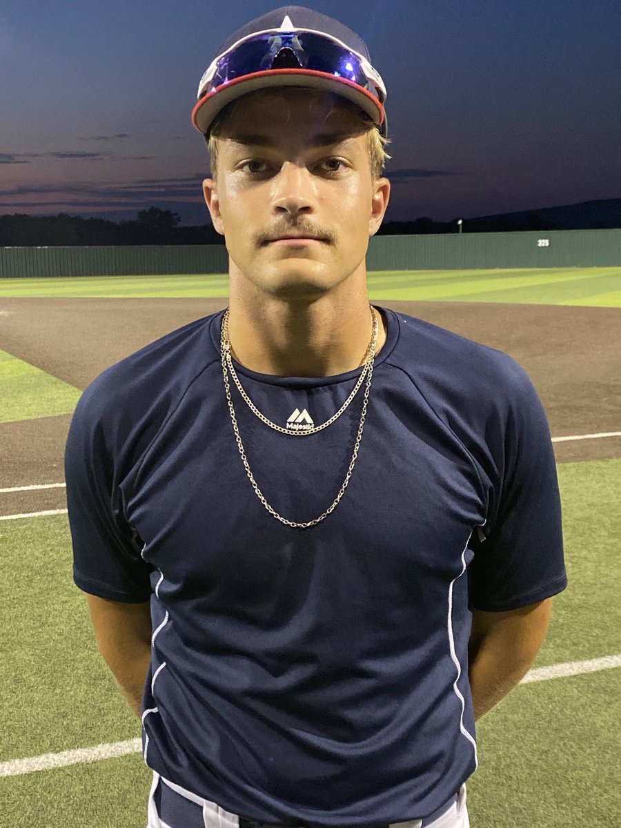 F: <a href="/arlingtonas1988/">Arlington A's Baseball</a> Collegiate 4, United Nine 3
PoG: <a href="/LucasAnderson04/">Lucas Anderson</a> 2-3, HR, 2 RBI, R
Notable: @BenTate2276 2-2, 2B, R
Notable: <a href="/Pzarb23/">Parker Zarbaugh</a> 1-3, HR, RBI, R

#FiveToolCollegeNTX