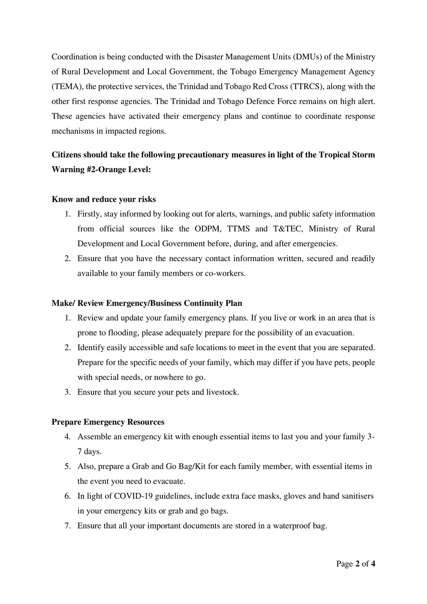 ODPM Trinidad and Tobago tweet media