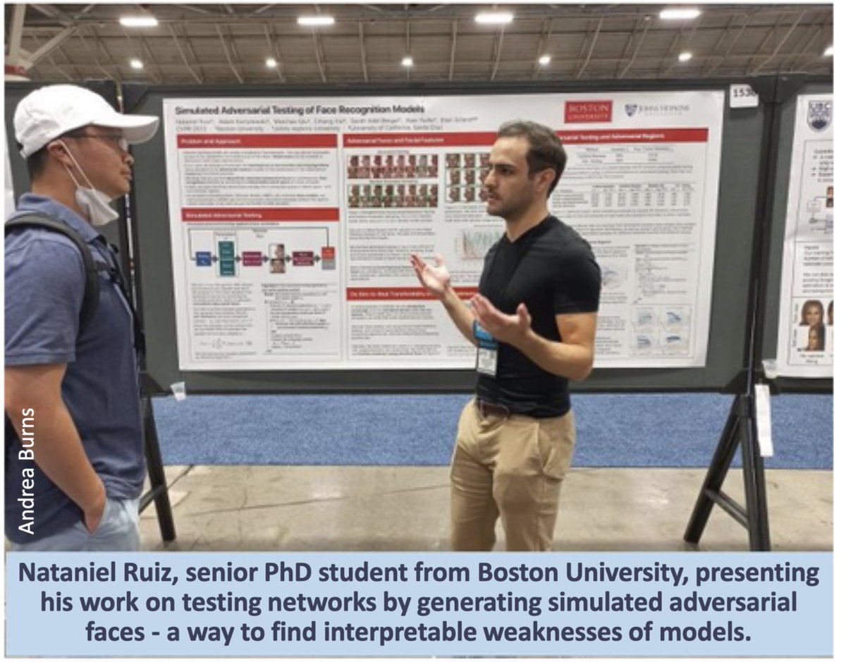 natanielruizg's tweet photo. I'm virtually presenting our work on simulating adversarial faces at #CVPR2022 (#CVPR #CVPR22) tomorrow at 11AM-12:30AM EST (Floor 17 Poster 1) and 11PM-1AM EST (Floor 13 Poster 1). Please drop by if you missed it. https://t.co/HSznxD3C6M