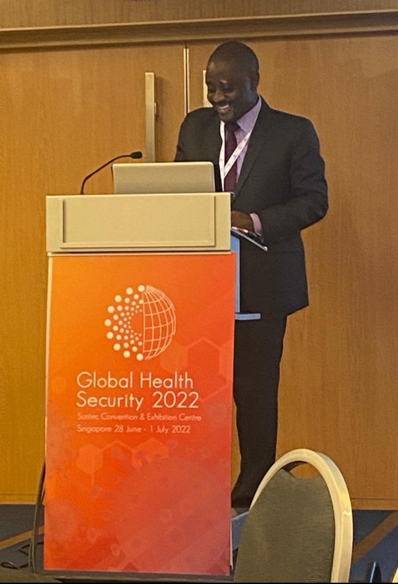 Sharing our perspectives on the #GHSA and how it can support the @AfricaCDC Biosfety and Biosecurity Initiative at the Global Health Security Conference-Singapore. 'A safe and secure Africa-The Africa we want' @SouthernRCC @Eastern_RCC @Central_RCC @ASLM_News