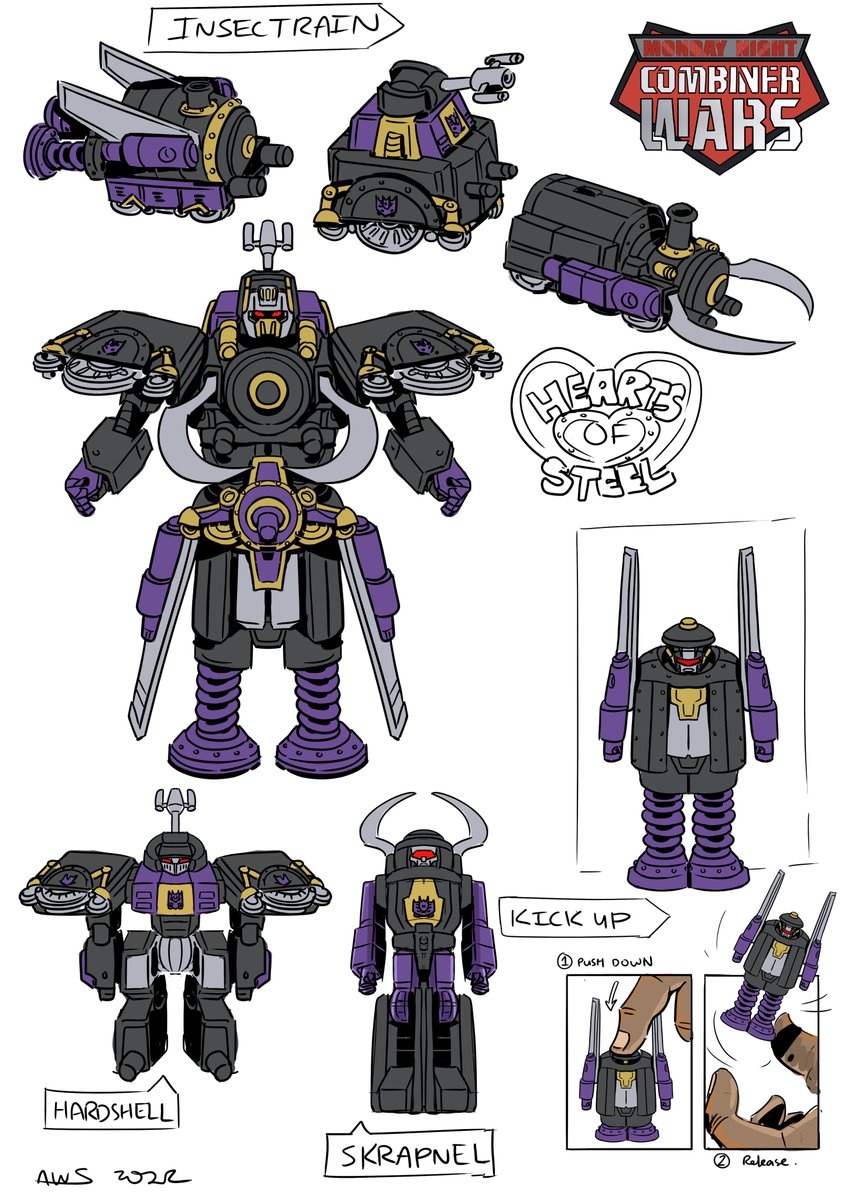 asorohanart's tweet image. Unless I get inspired these are the last Monday Night Combiner Wars designs. Three very different Micromaster 3-member combiners. #transformers #micromasters #interplanetarywrestling