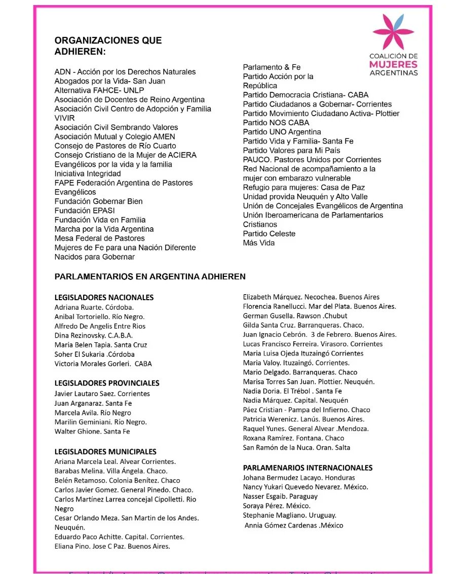 Comunicado de beneplácito.

Junto con <a href="/ValoresOficial/">Más Valores</a>  y <a href="/CynthiaHotton/">Cynthia Hotton</a>  adherimos al comunicado de la <a href="/de_argentinas/">Coalición de Mujeres Argentinas</a> por el fallo Roe vs Wade. 

#CoalicionDeMujeresArgentinas
#RoeVsWade 
#JovenesEnPolitica
#PoliticaConValores