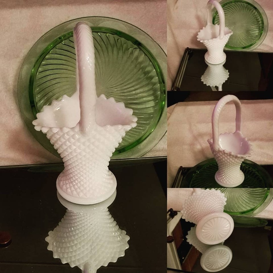 #etsy shop:Westmoreland Milk glass,Hobnail,Sawtooth etsy.me/3nmiBHJ #candydish #flowerbasket #whiteglass #glassbasket #artglass #weddingbasket #westmoreland #milkglass #englishhobnail #sawtoothedge #diamondcut #hobnail #basket #vase #midcentury #art #artglass