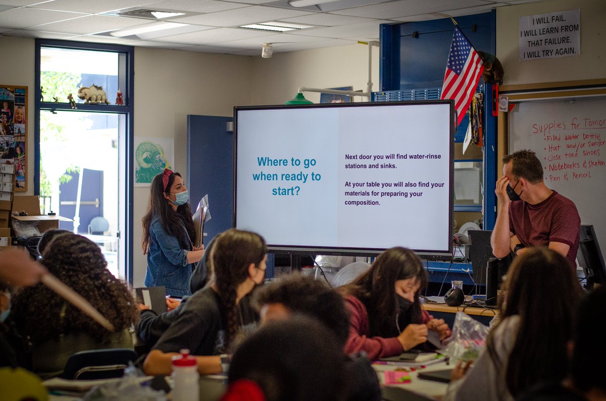 biojamcamp's tweet photo. In day 6 of #biojamcamp, Melissa Ortiz asked teens to reflect on their identity, culture, and relationship with land through a cyanotype (sun print ๐) self-portrait activity. ๐ผ๏ธ https://t.co/ASnHDLhyCV
