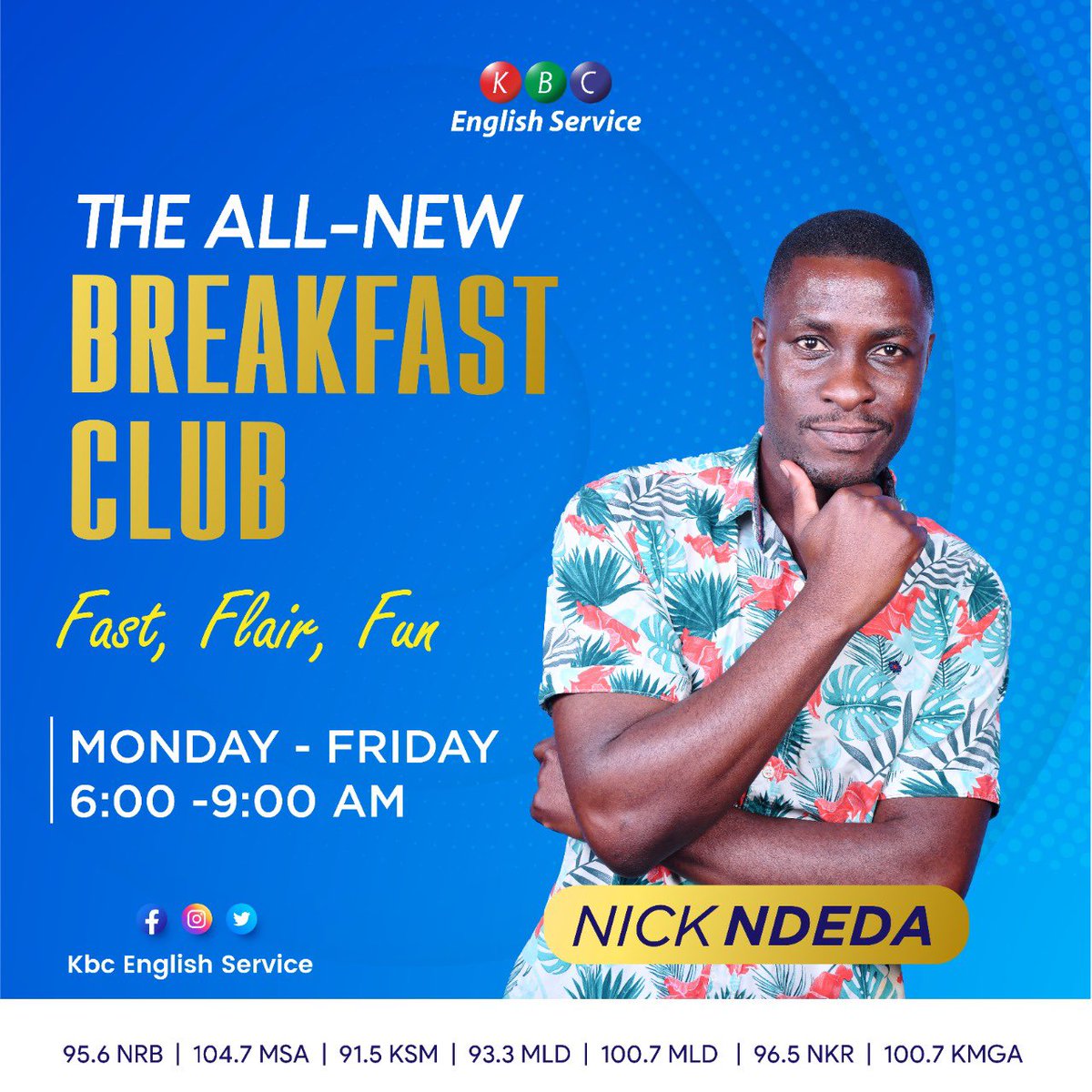 KBC English Service (@kbcenglish) on Twitter photo Good Morning π
Great music and conversations lined up this Terrific Tuesday!!
<a href="/NickNdeda/">Nick Ndeda</a>
#BreakfastClubKBC
#ThisIsKBC Good Morning π
Great music and conversations lined up this Terrific Tuesday!!
<a href="/NickNdeda/">Nick Ndeda</a>
#BreakfastClubKBC
#ThisIsKBC