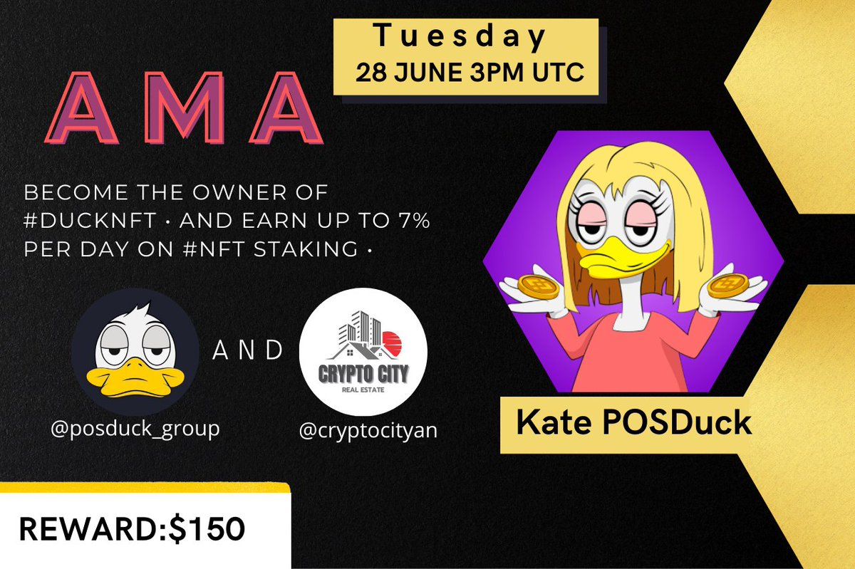 victorBelango's tweet photo. 🔥 #POSDUCK AIRDROP CAMPAIGN ​🔥
Join: 
https://t.co/EUbFtgRJ6B
https://t.co/EUbFtgRJ6B
💰 Reward: 1400+ $PDT (≈35$)
👑 Winner: All Users
📅 End Date: July 12

AMA TODAY ! DROP YOUR QUESTIONS ON TG AND WIN 
UPTO 150$

@rocketbotpro airdrop 0.05 Merge 100 #Merge https://t.co/auTKpQxPU4