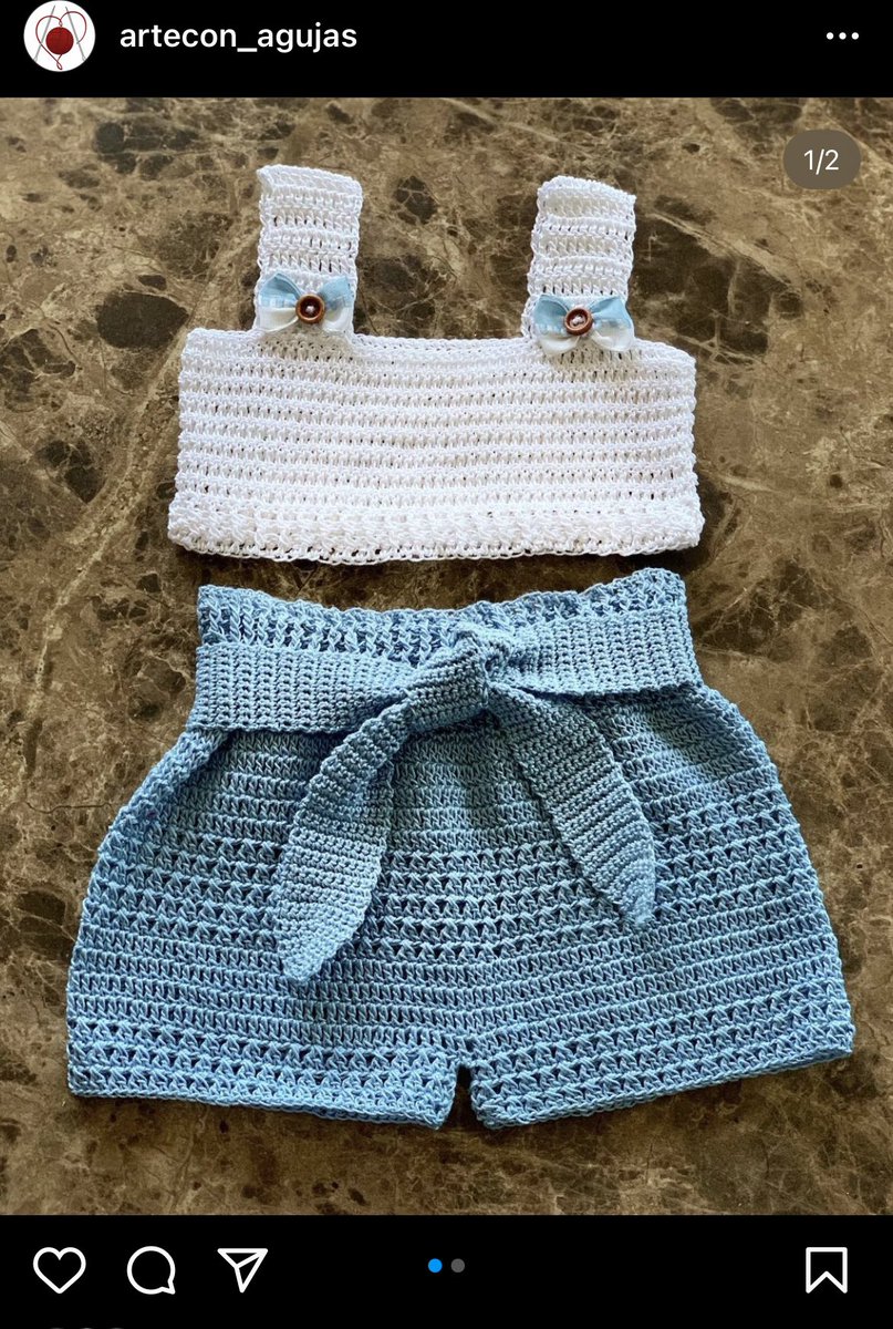 Just want to help my mom out as much as I can. She’s been doing crotchet since she was 13. She has skill &amp; the patience.
A summer fit for your baby or niece, support small businesses and please give her a follow on IG: artecon_agujas 
She can make any color! A RT would be great!