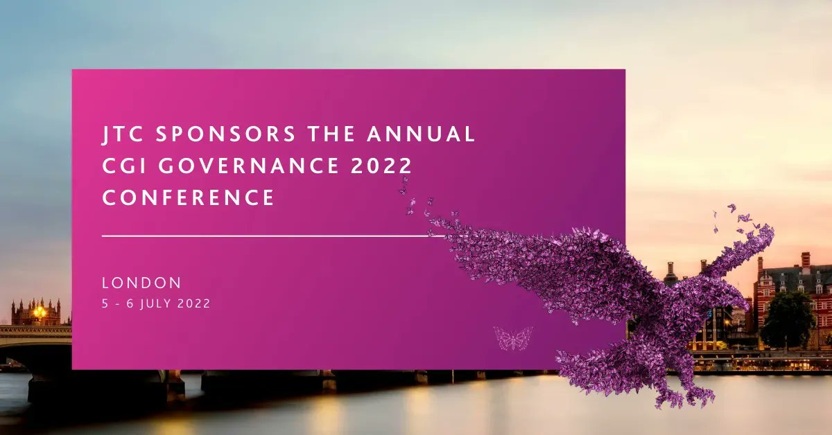 jtcgroup's tweet photo. We are delighted to be sponsoring the @CGIUKI Governance 2022 conference next week. Susan Fadil, Simon Gordon, Michelle O’Flaherty, @AntonSeatter, Victoria Gillespie and Edward Daly will be representing JTC. To find out more, click on the link below.   
https://t.co/nnugscMYtt https://t.co/3tqXw0rg0A