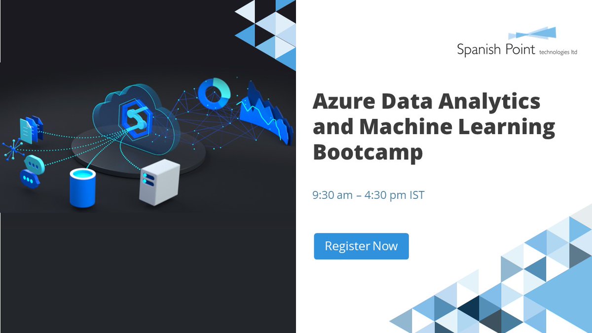 Spanish_Point's tweet image. The #AzureAnalytics and Machine Learning Bootcamp teaches you how to extract key learnings with effective optimisation techniques using Microsoft Azure SQL Data Warehouse and the #AzureSynapse studio.

Learn More: okt.to/RKFXsy