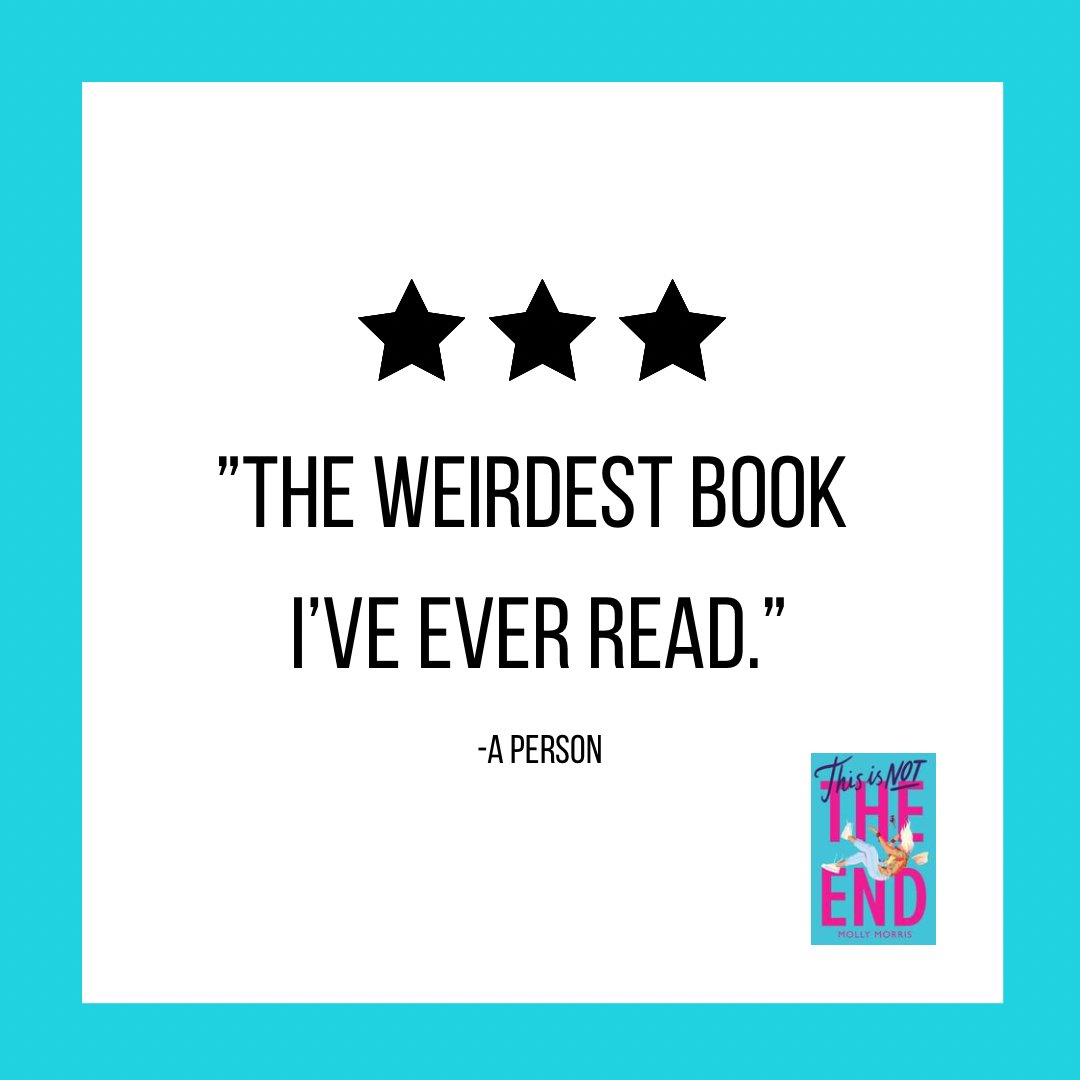 weirdmolly's tweet image. 🚨 About to do something rly obnoxious...

If you've read my book #ThisisNottheEnd, could you leave a review? Amazon UK, Waterstones, Goodreads - dealer's choice.

I'M SORRY OKAY I HAD TO ASK REVIEWS ARE IMPORTANT

If you need inspiration, I've attached some review examples.