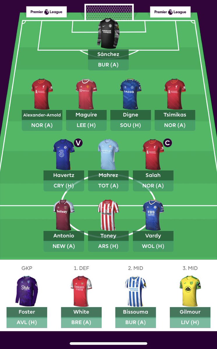 dans_fpl's tweet photo. This was my GW1 team last season, would probably only start with three of them this time round 🤯

Harry fuckin Maguire eh? 😂

I’m suitably refreshed now, just open the game please @OfficialFPL? 😍 https://t.co/i4Wi5CZLJb