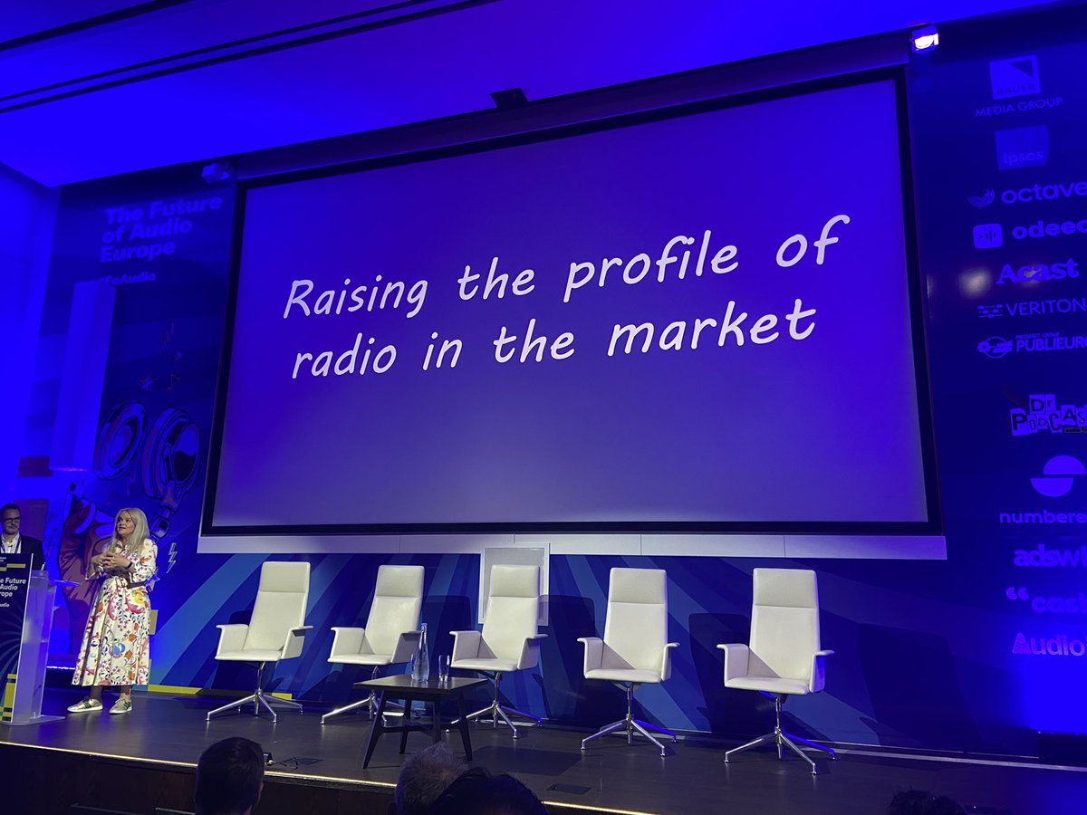 Our Client Director <a href="/LucyBarrett/">Lucy Barrett</a> and <a href="/egtaconnect/">egta</a>’s Thierry Mars are kicking off @MediatelEvents #FoAudio to discuss the importance of radio across Europe and how the World Radio Alliance is supporting the audio revolution