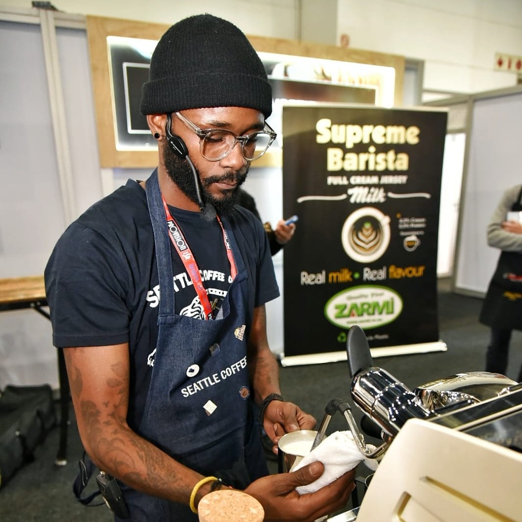The coffee action is heating up in the semi finals of the @SCASA_Coffee national barista championships. By the end of today the finalists will be announced. Be at SCC before 16h30. Register FREE on hostex.co.za. 
#hostex2022 #specialisedexhibitions #Montgomery1895