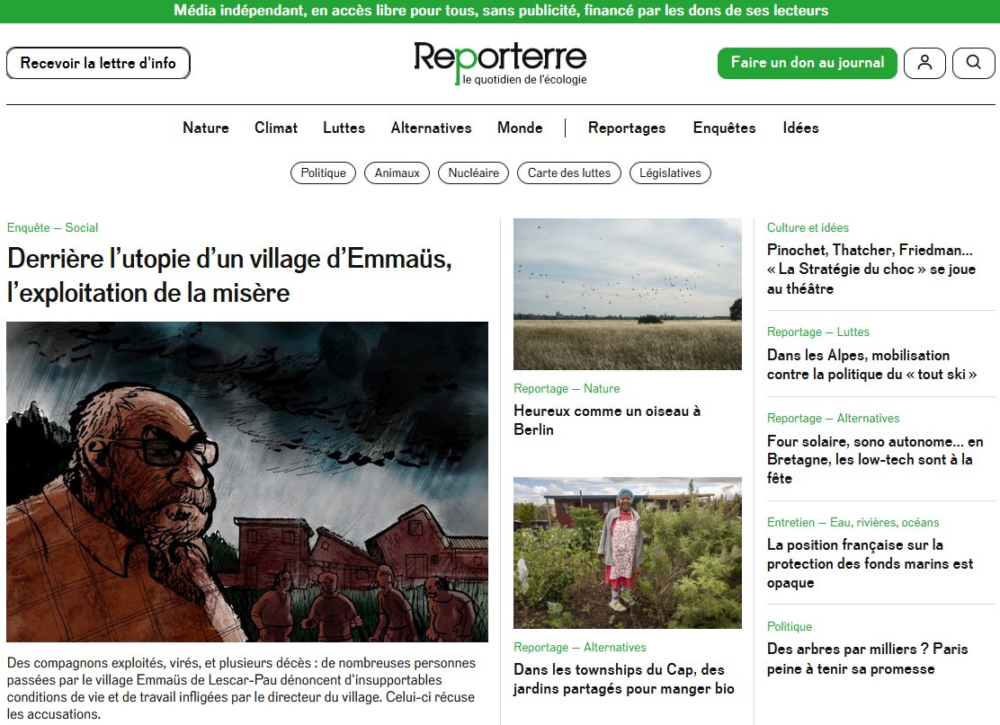 Reporterre 🌍 | Le média de l'écologie tweet media