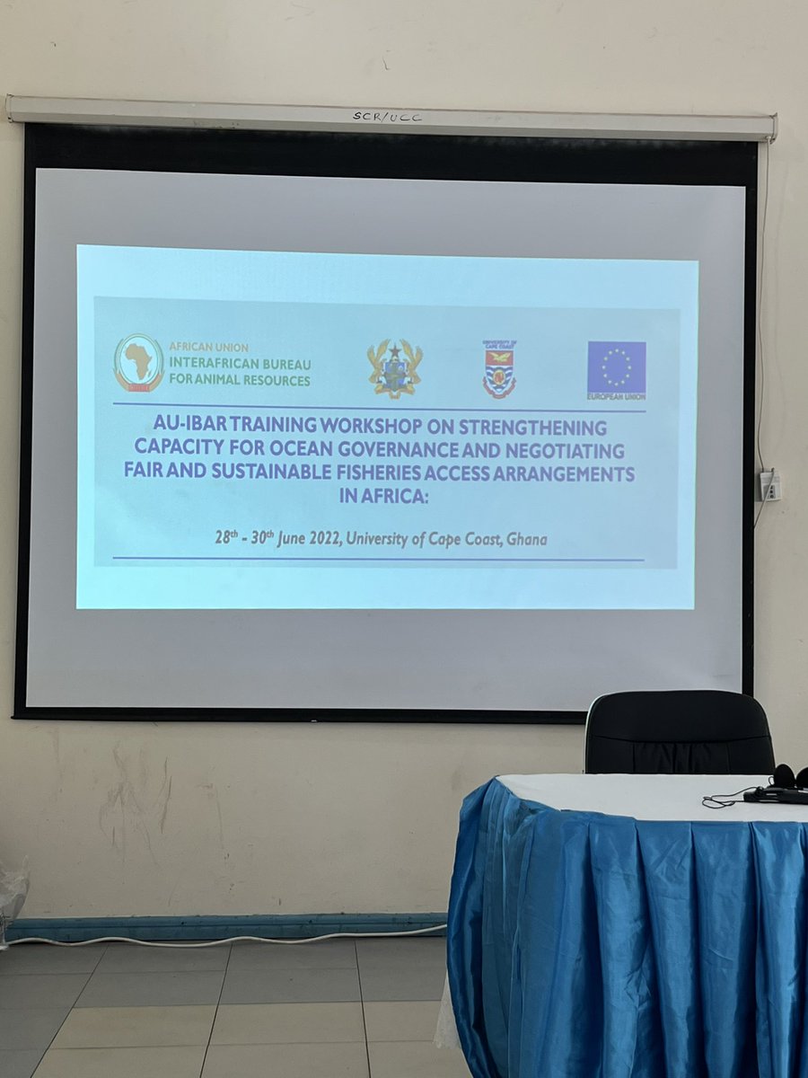 #StartingToday. @au_ibar @NEPAD_Agency & the University of Cape Coast, #Ghana are from 28-30 June 2022 holding a training  on strengthening capacity for #OceanGovernance & negotiating fair & sustainable #fisheries access arrangements in Africa. Follow @au_ibar to find out more.