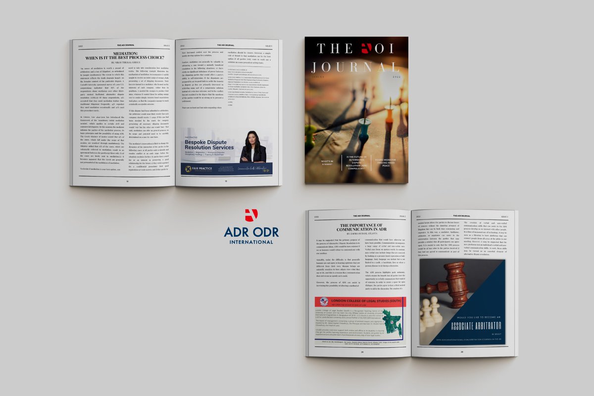 adrodrint's tweet photo. The third issue of the AOI Journal is out NOW!

A journal filled with inspiration, knowledge and experiences from ADR specialists from around the world. 

The Journal is truly a must read! 

#journal #adr #disputeresolution

https://t.co/XXEeyDnchD https://t.co/UclaWrLERX