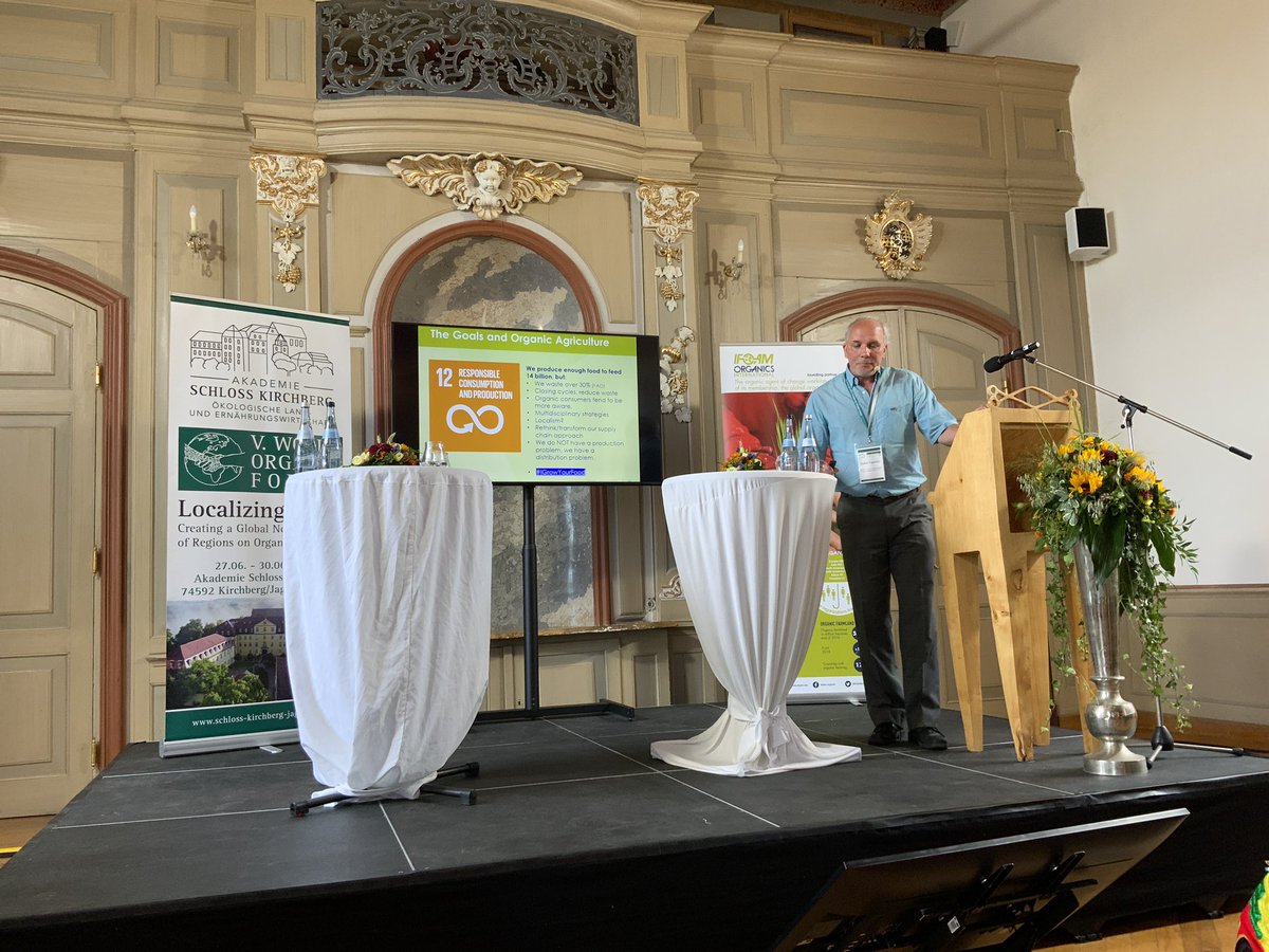 Interesting to learn about @IFOAMorganic’s members’ projects related and their contribution to the goals. IFOAM President Mr. Figezcky with a passionate plea about also making sure to highlight and include the role of agriculture, and organic agriculture, in VNRs