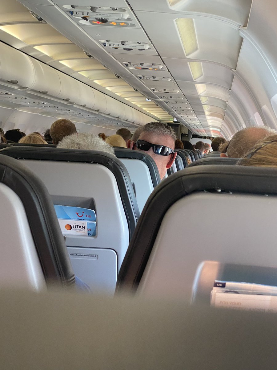 Bloke on the plane won’t stop looking at me